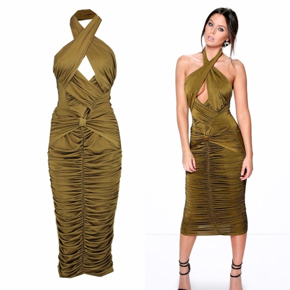 Boohoo Exotic Dress Halter 🌹