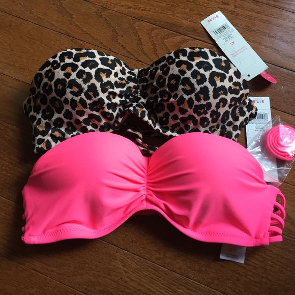 2 target swimsuit push up bandeau tops