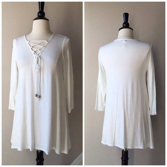 SOLD Lace Up Top - Picture 3 of 4