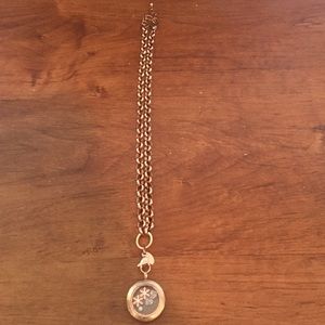 Limited edition rose gold origami owl chain