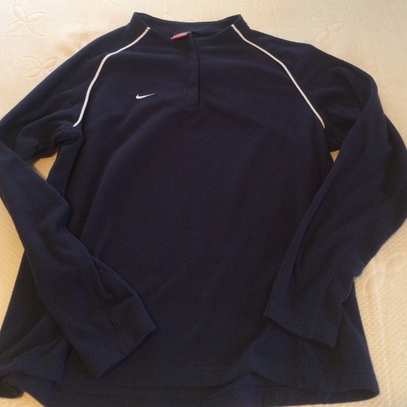 Navy Nike Microfleece Pullover Size L - Picture 2 of 3