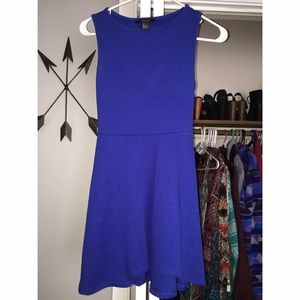 Forever 21 high neck royal blue dress
