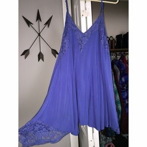 Royal blue lace swing dress