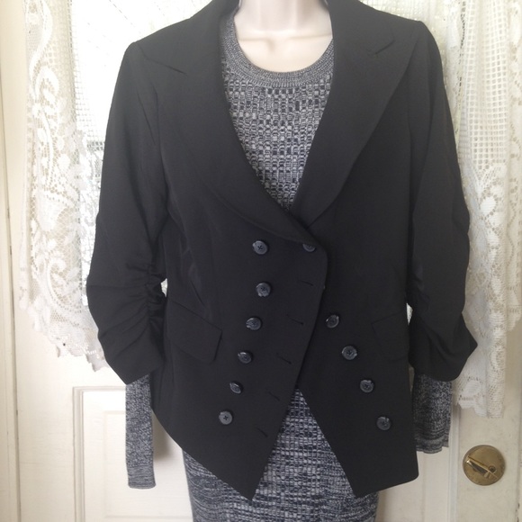 Double button black blazer