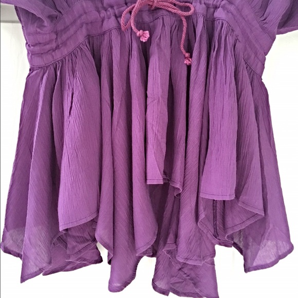 purple/bridge sharkbite hem boho top! Last chance! - Picture 3 of 4