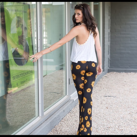 Last Pair🌻 unflower Bell Bottoms - Picture 2 of 3