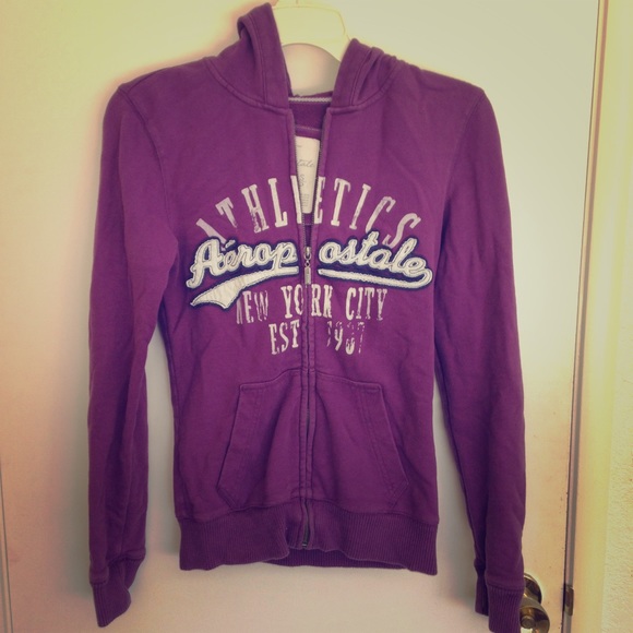 Purple Aeropostale zip up hoodie