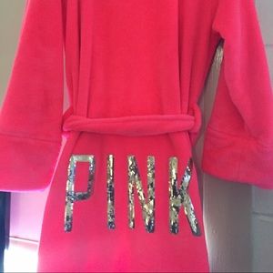 Victoria Secret PINK Plush Pink Bath Robe