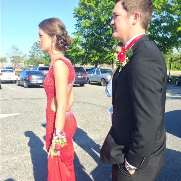 Beautiful open back prom dress! - Picture 7 of 8