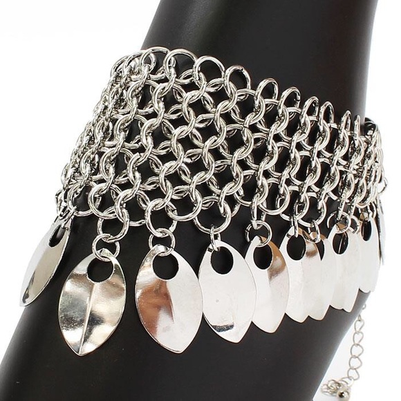 Silver Bohemian Leaves Anklet