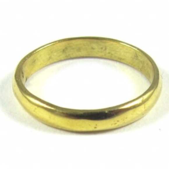 Sunahara Gold Brass Midi Ring Size 2 - Picture 2 of 4