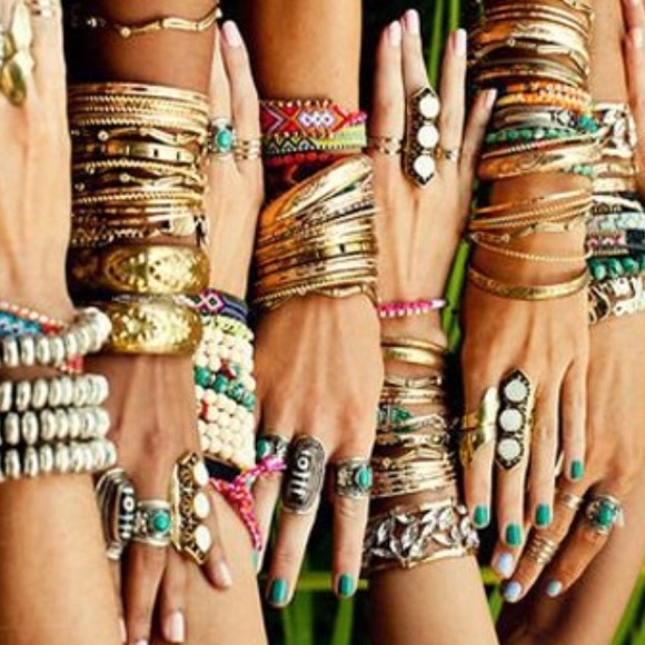 Sunahara Gold Brass Midi Ring Size 2 - Picture 3 of 4