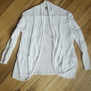 Crochet knit 3/4 sleeve cardigan