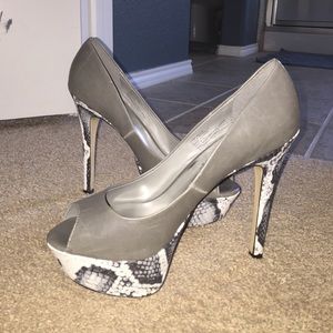 Snake Print High Heels