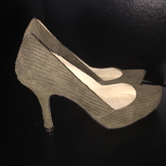 Green Suede Pumps