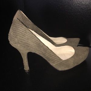 Green Suede Pumps