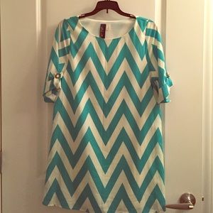 Mint colored zigzag dress