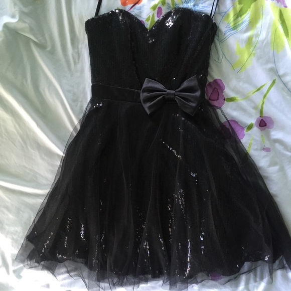 Jovani short black sequences dress