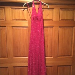 Elegant red full beaded gown