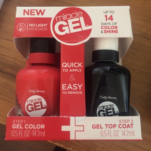 Sadly Hansen no light gel nail polish top coat duo