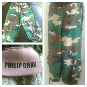 Philip Gray army fatigue cargo pants!