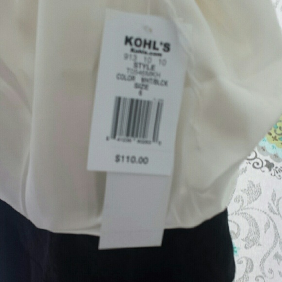 Cream and black dress