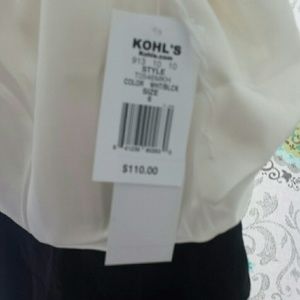 Cream and black dress