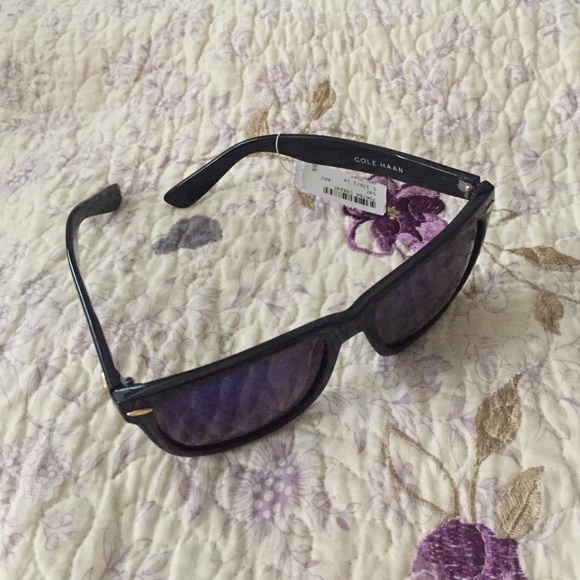 Cole Haan Black Frame Blue Lens Sunglasses