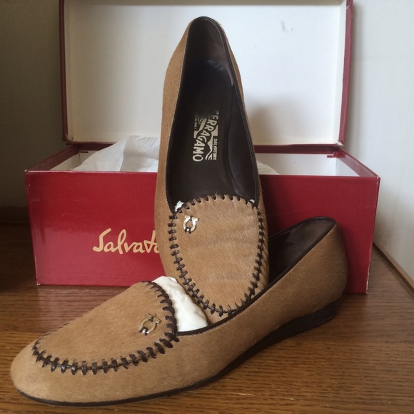 Salvatore Ferragamo Brixen Pony Hair Loafers