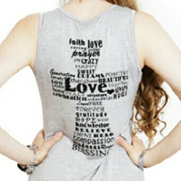 SALE! FINAL!NWT Gray High Low Casual Love Dress, M - Picture 4 of 4