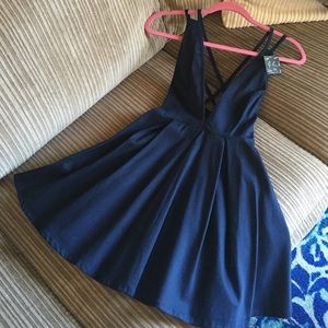 Nasty Gal Criss Cross Skater Dress