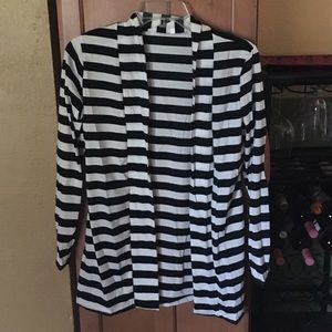 Striped cardigan with elbow pads