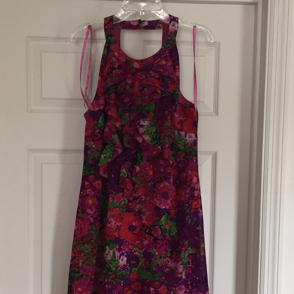 Beautiful pink/purple/green floral summer dress