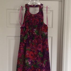 Beautiful pink/purple/green floral summer dress