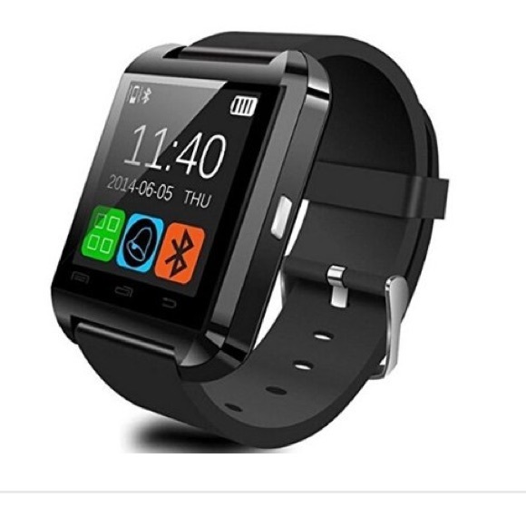 black smart watch