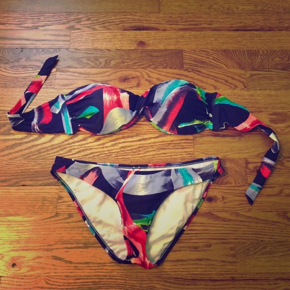 B Swim 2 piece bandeau top bikini w/ bottom
