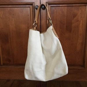 Genuine Leather Maurizio Taiuti white purse