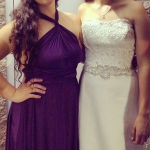 Wrap bridesmaid dress