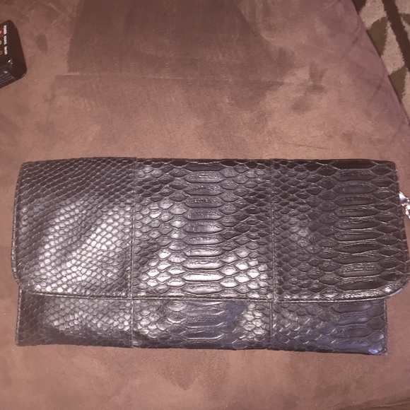 Deena and Ozzy snake foldover clutch