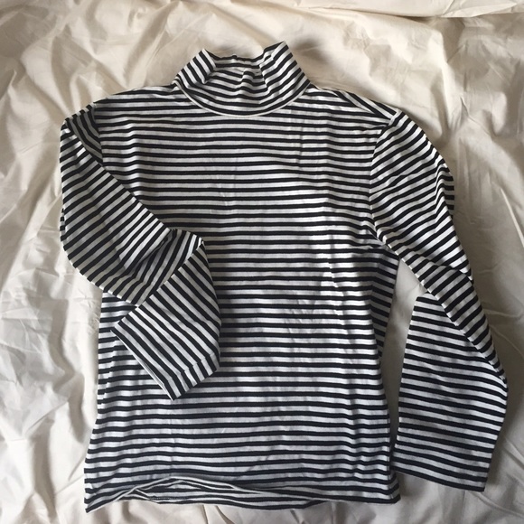 NWOT Nordstrom BP stripe crop turtleneck