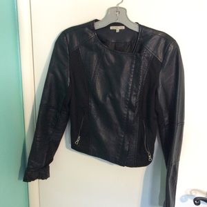 Black leather jacket