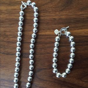 ralph lauren silver bead necklace