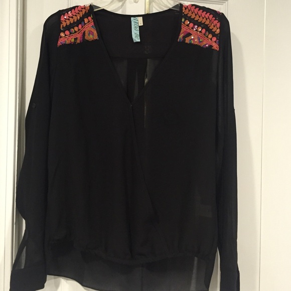 Black beaded blouse