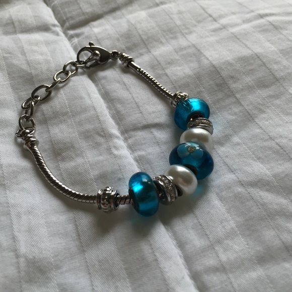 Blue and Silver Bracelet