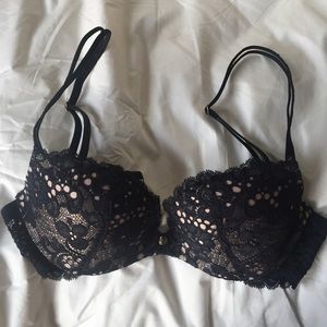 VS 'very sexy' black lace demi bra