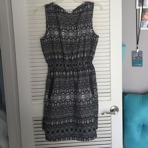 black and white dress