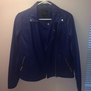 Blue Leather Jacket