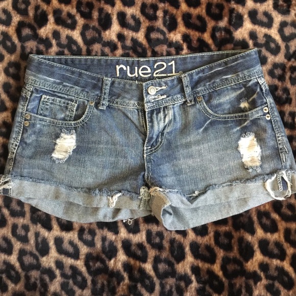 Rue 21 Distressed Jean Shorts
