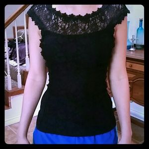 Express Black lace top
