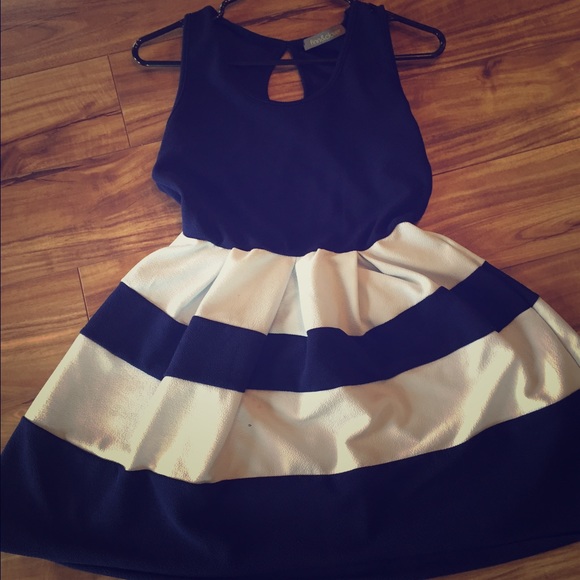 Blue and White dress
